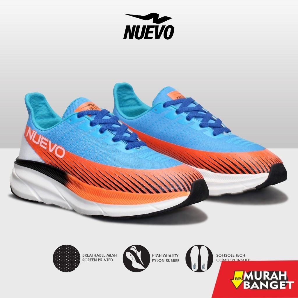 Sepatu lari terbaru- Nuevo Official - Dexter Series | Sepatu Sneakers Sport Olahraga Running Pria Or