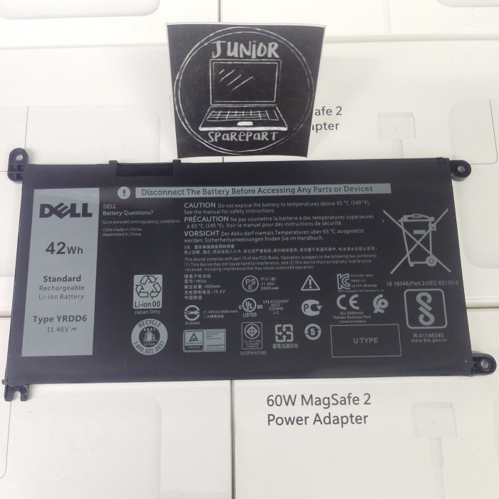 Baterai Ori Laptop Dell Inspiron 3480 (YRDD6)