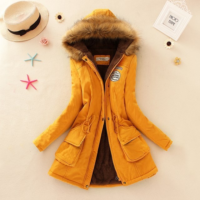 Jaket Import Wanita Parka Bulu Musim Dingin Winter Musim Hujan- Jaket Motor Wanita Anti Angin Import
