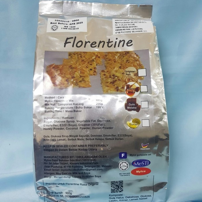 

Tepung Florentine Cookies 500gr