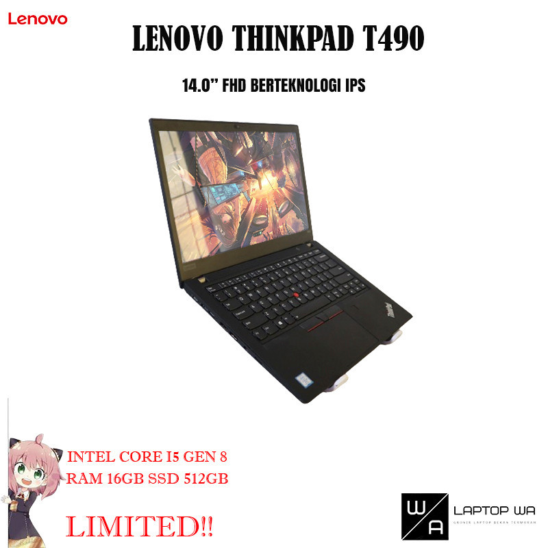 PROMO AWAL BULAN LENOVO Thinkpad T490 Core i7 Gen 8 RAM 16GB SSD 512GB FHD Display Limited