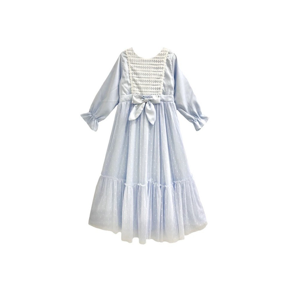Princessa Satin Muslim Dress Anak Ice Blue G1042 - 8