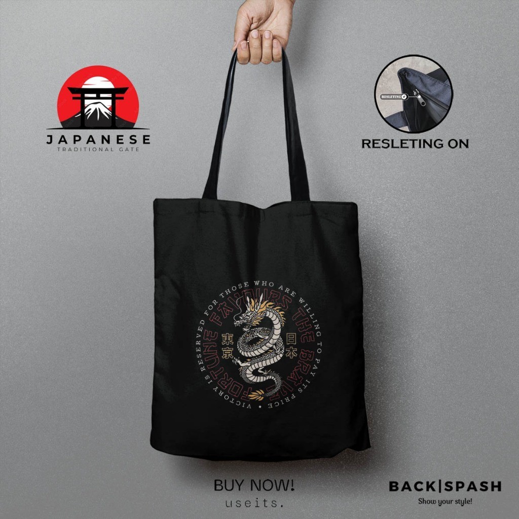 Totebag Japan Culture Art - Totebag Tas Wanita Japan Culture Art THD II