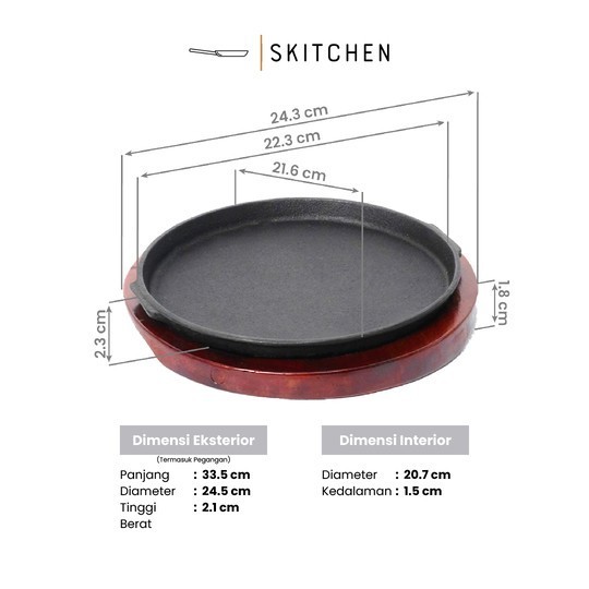 Hamburg Hotplate by SKITCHEN/ cast iron besi cor seperti pepper lunch