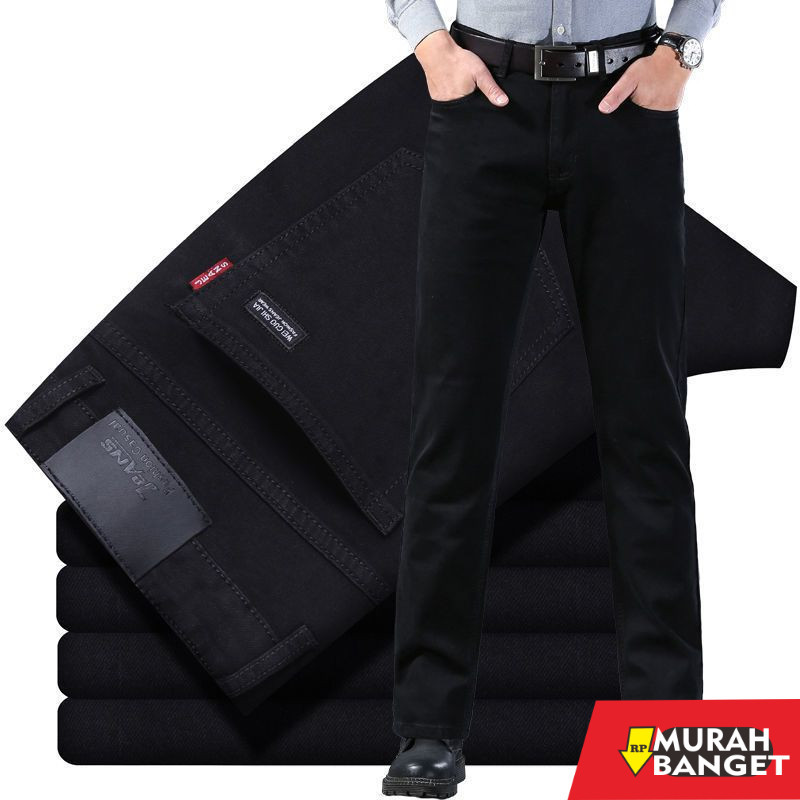 Celana Denim Pria Terbaru- Celana Panjang Celana Jeans Pria slim fit Bahan tipis bernapas Kantor San