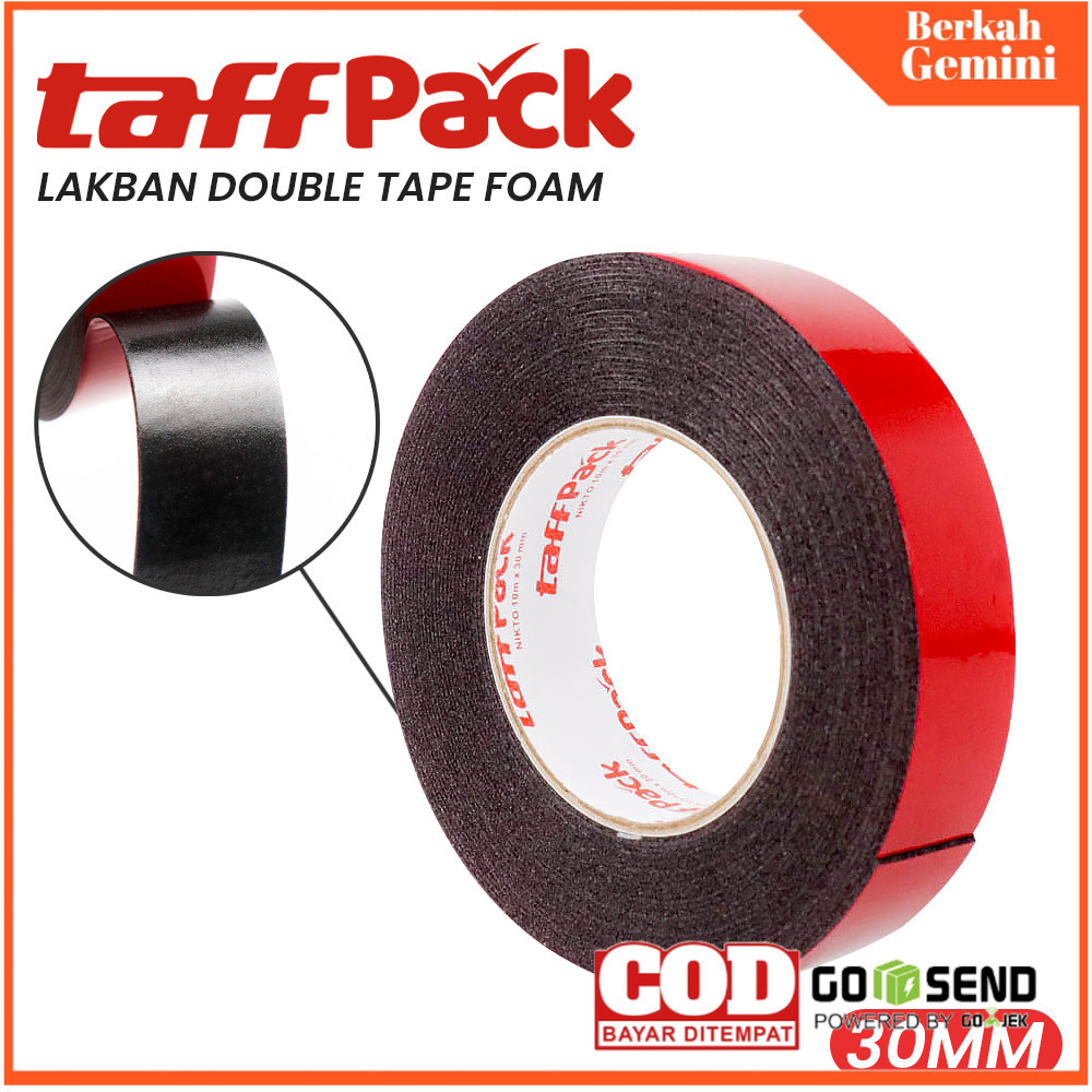 TaffPACK Lakban Double Tape Foam 10M 30 mm - Red - 7RHZ1HRE