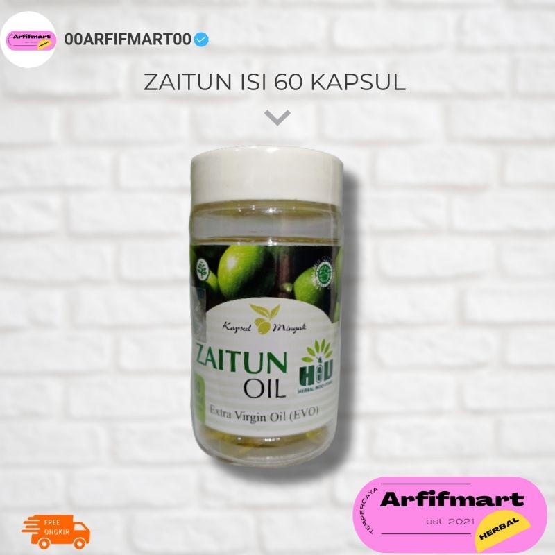 

(CP) HIU kapsul Minyak Zaitun Extra Virgin Tursina isi 60 kapsul