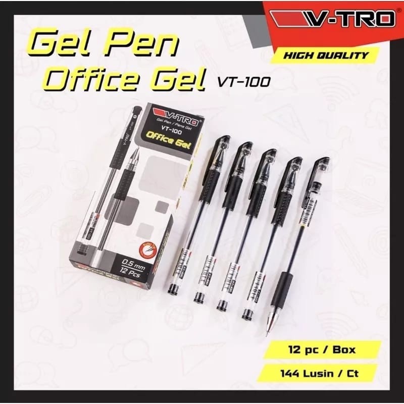 

Chris - 12 Pcs Vitro Gel Pen / Pulpen V-TRO 100