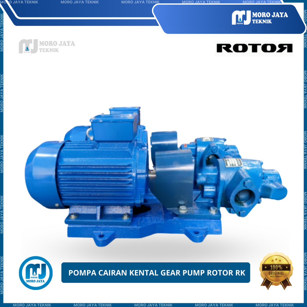 Pompa Oli Gear Pump Type RK 83.3 Liter /menit Merk Rotor 2.2kw 3phase