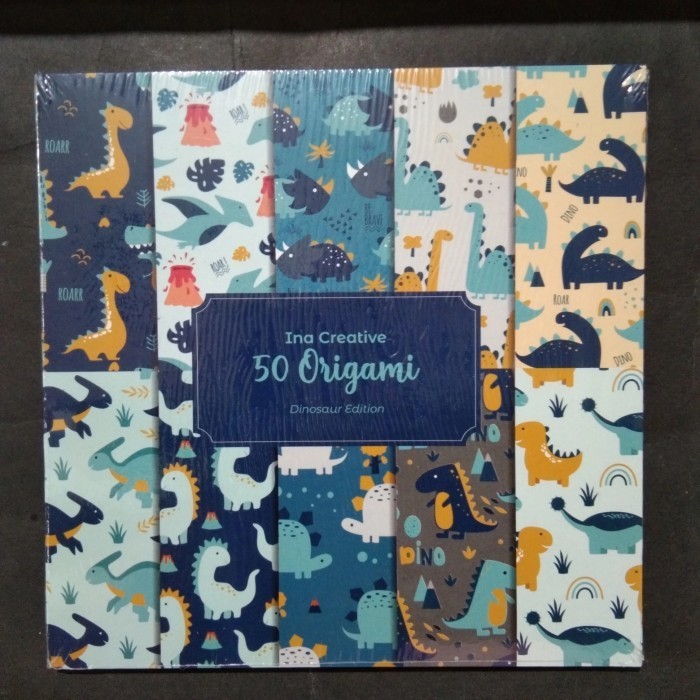 

origami motif lucu isi 50 ukuran 15 x 15 - Dinosaurus