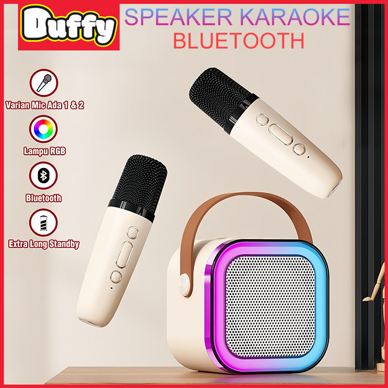 Duffy toys Speaker Bluetooth Karaoke 1 Mic 1 Set Mini Speaker Portable With Mic Bluetooth MP3 Player