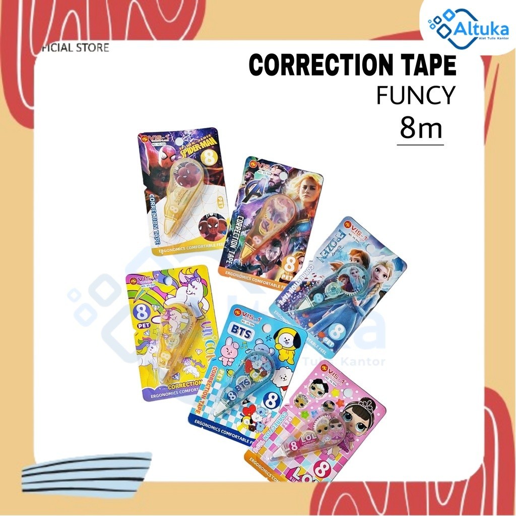 

Correction Tape / Pita Koreksi Funcy Lucu 8M
