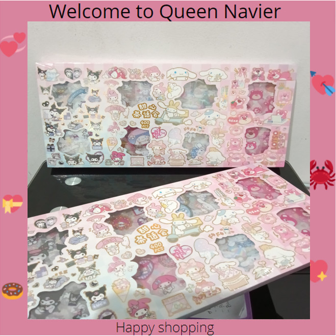 

QN - Stiker tahan air isi 400 pcs motif sanrio lucu