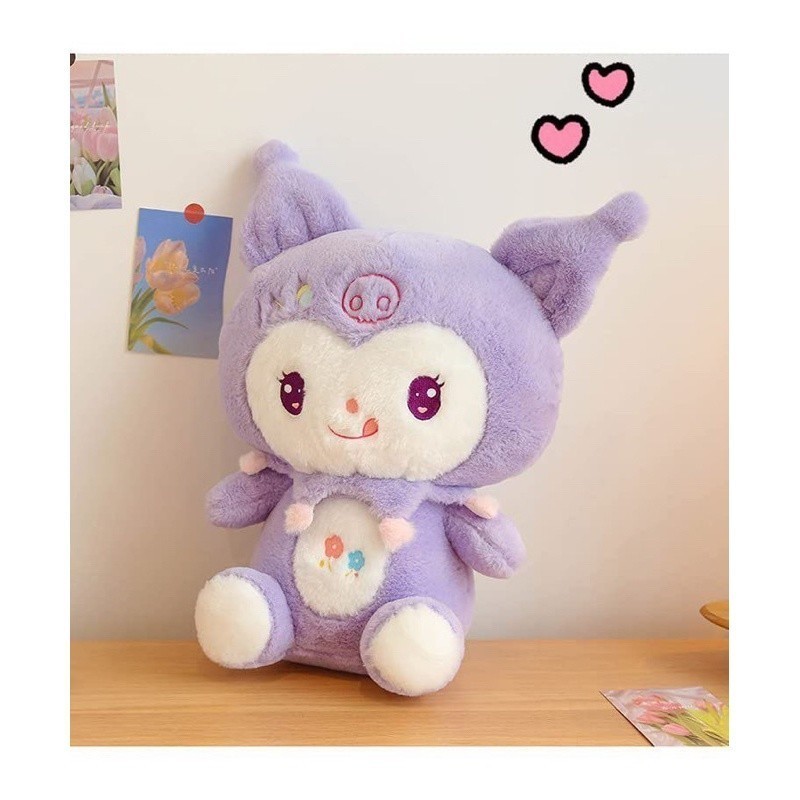 Boneka Kuromi 30Cm Boneka Anak Perempuan Mewah Bahan Yelvo Berlebel Sni