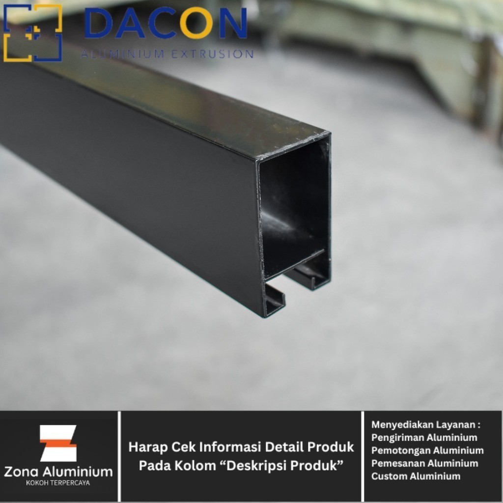 Aluminium DACON DOFF ANODIZING 9055 Untuk Tiang Polos Sliding Door