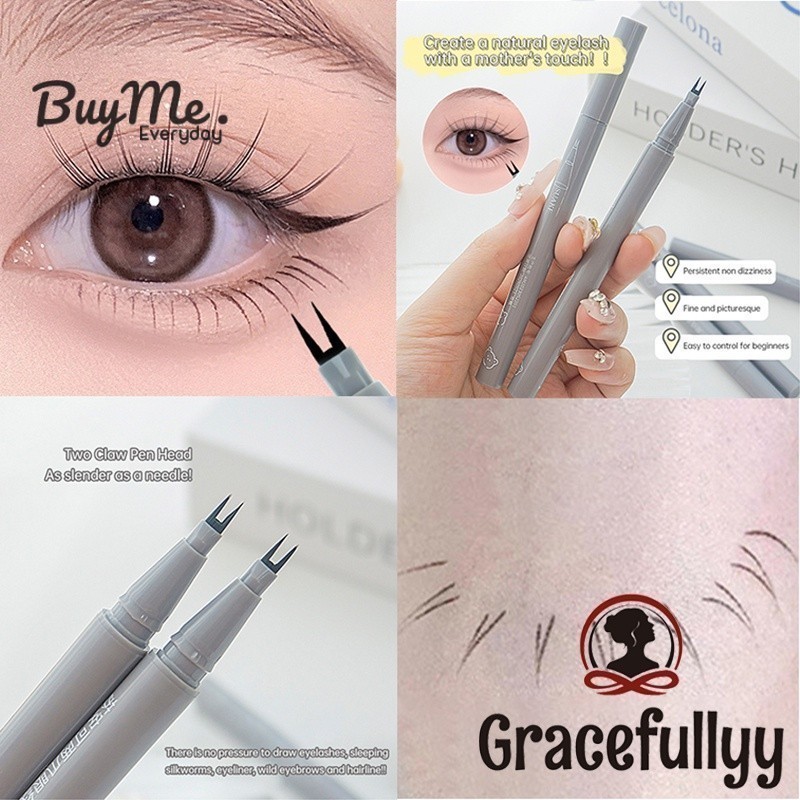 DOUYIN [COD]SUAKE Eyeliner Pensil Two Claws Quick Drying Eyeliner Pencil Long Lasting Eyeliner Make 