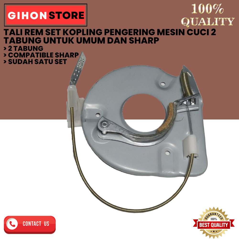 TALI REM SET KOPLING PENGERING MESIN CUCI 2 TABUNG UNTUK UMUM DAN SHARP