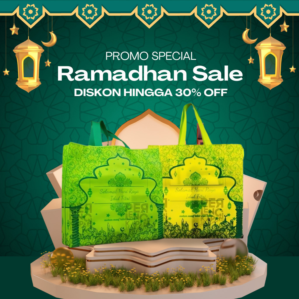 

Tas Spunbond Lebaran, Tas Idul Fitri, Tas Murah,Ukuran 30x40, 38x45 tas parcel lebaran RAMADHAN SALE