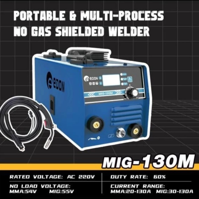 Mesin Las Mig EDON MIG 130M 130 M Gasless