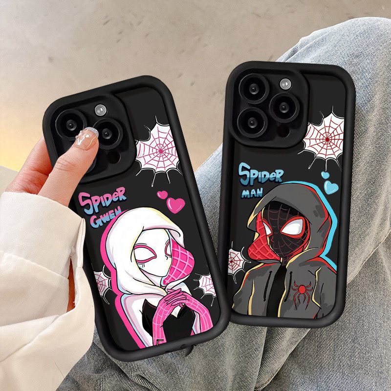 Cartoon Spiderman Casing IPhone 15 14 13 12 11 Pro Max 8 7 6 Plus IPhone Xs Max XR XS Cartoon Spider