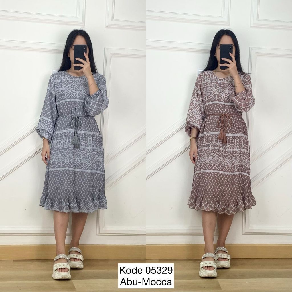 Tunik Dress I Tunik Lengan Balon I Tunik Plisket Ceruty I Dress Balon I Tunik Balon
