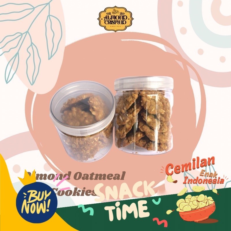 

Special Diskon OATMEAL CRUNCHY COOKIES - HEALTHY COOKIES CAMILAN SEHAT FAVORITE by @almondcrispy.id