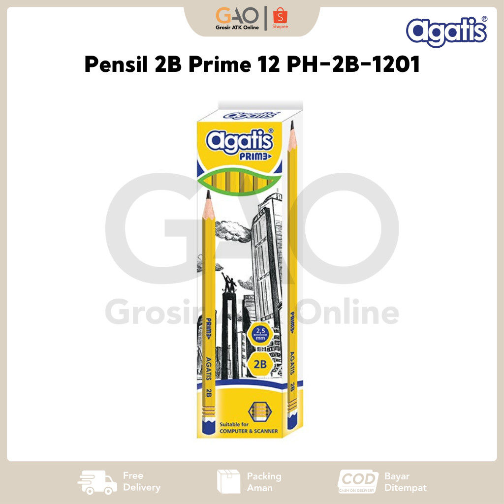 

Pensil 2B Prime Agatis 12 PH-2B-1201 (1Pack Isi 12Pcs)