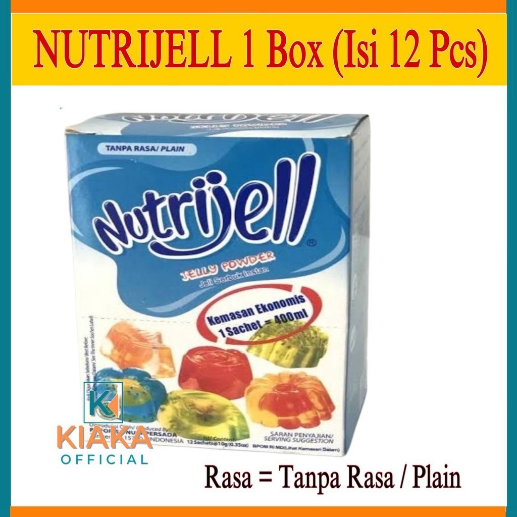 

Nutrijel Jelly Instant 10gr Rasa Plain Kemasan Ekonomis 1 Pack / 12 Sachet