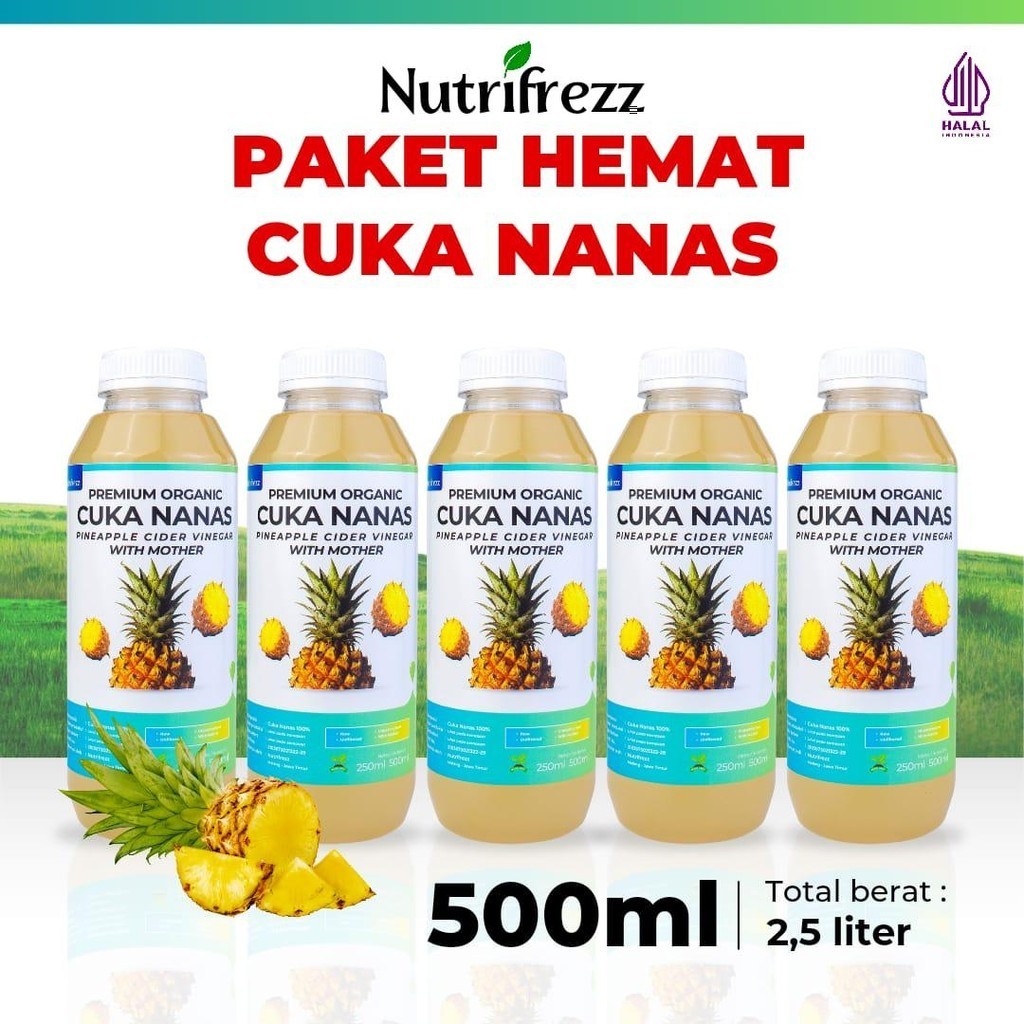 

Nutrifrezz Paket Hemat Cuka Nanas 500ML x 5 PCS