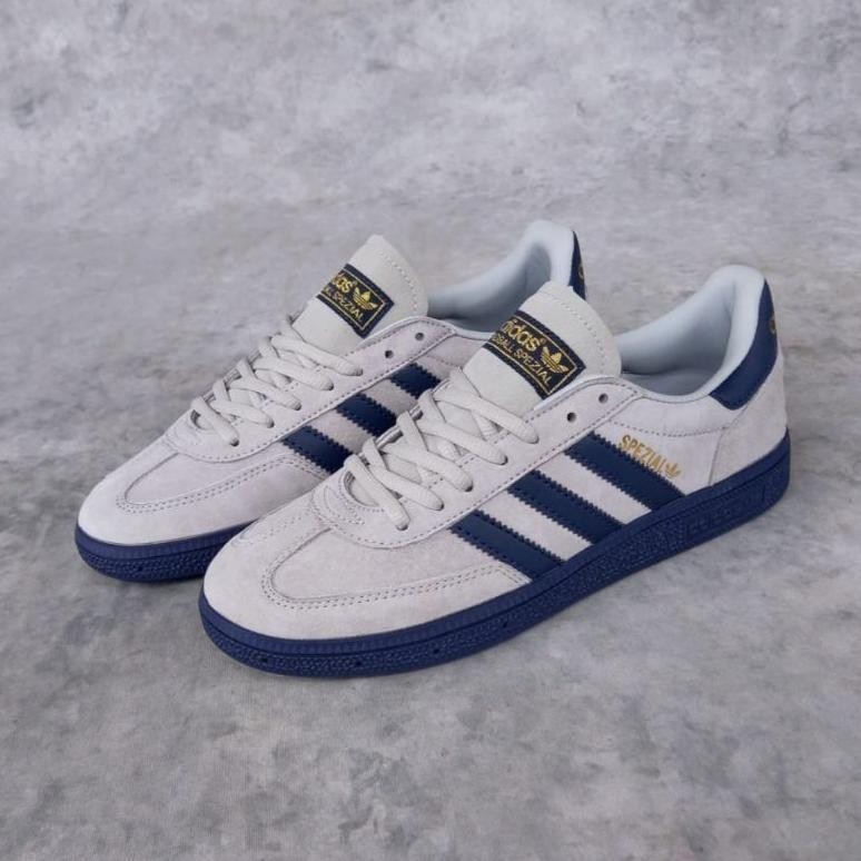 Sepatu Sneakers Casual Pria Adidas Spezial Handball Grey Navy Gum Bnib Original Vietnam Flash sale