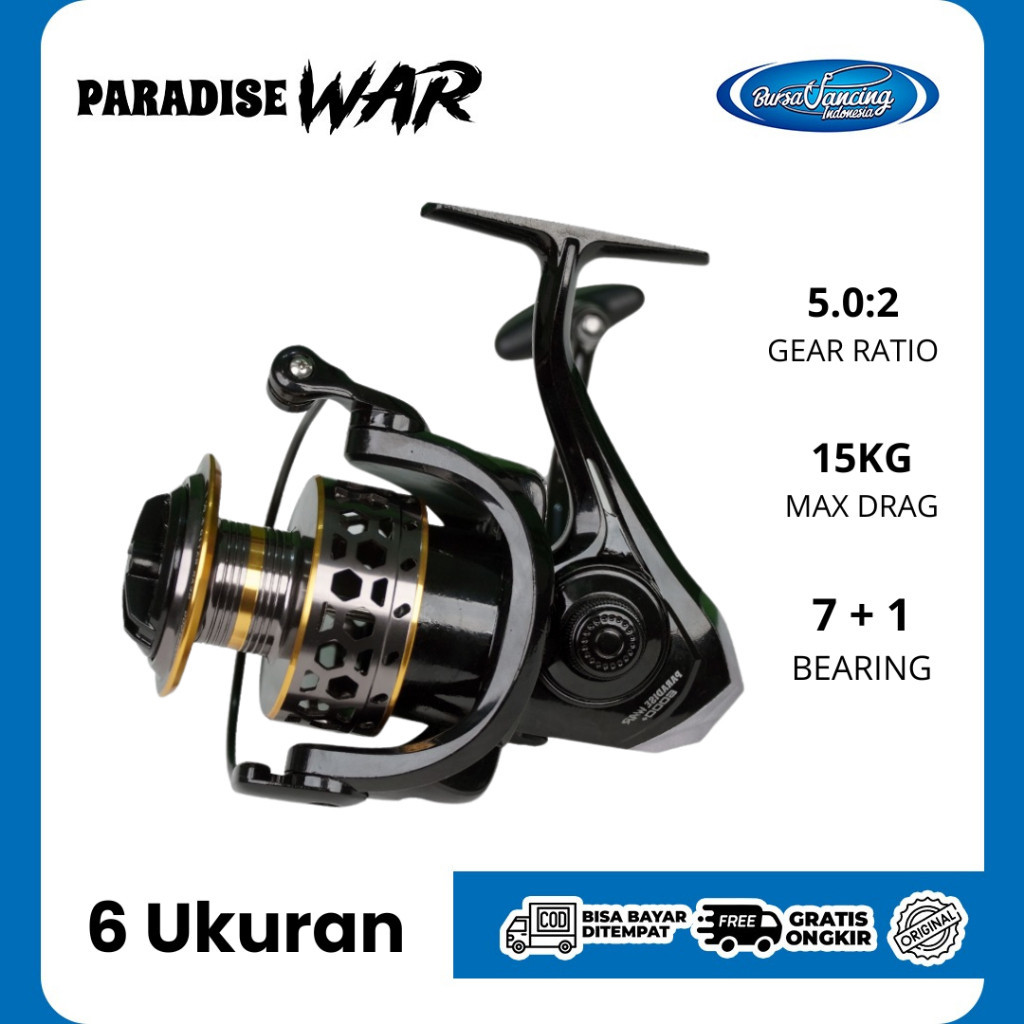 Reel Pancing Spinning Paradise War | Power Handle Instant Anti Reverse Balanced Rotor High Quality B