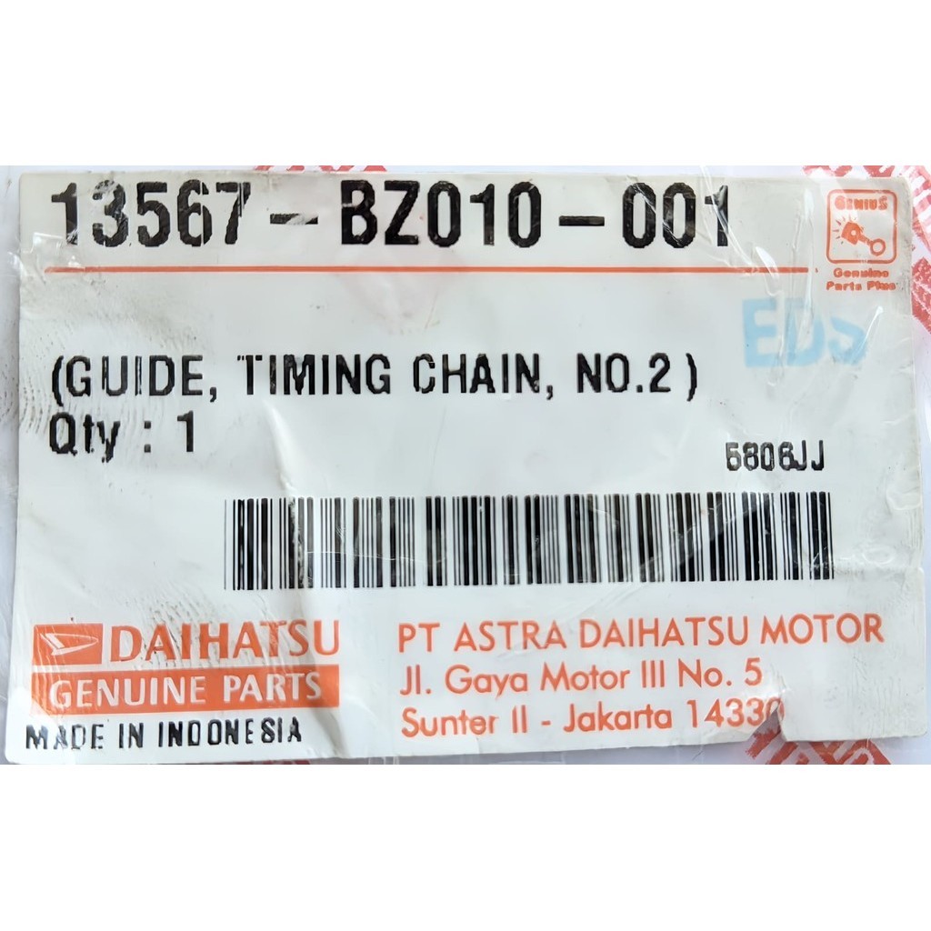 Daihatsu D13566-BZ010 Guide, Timing Chain