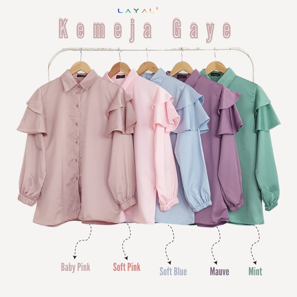 LAYALI - Kemeja Wanita Fashion Wanita Gaye