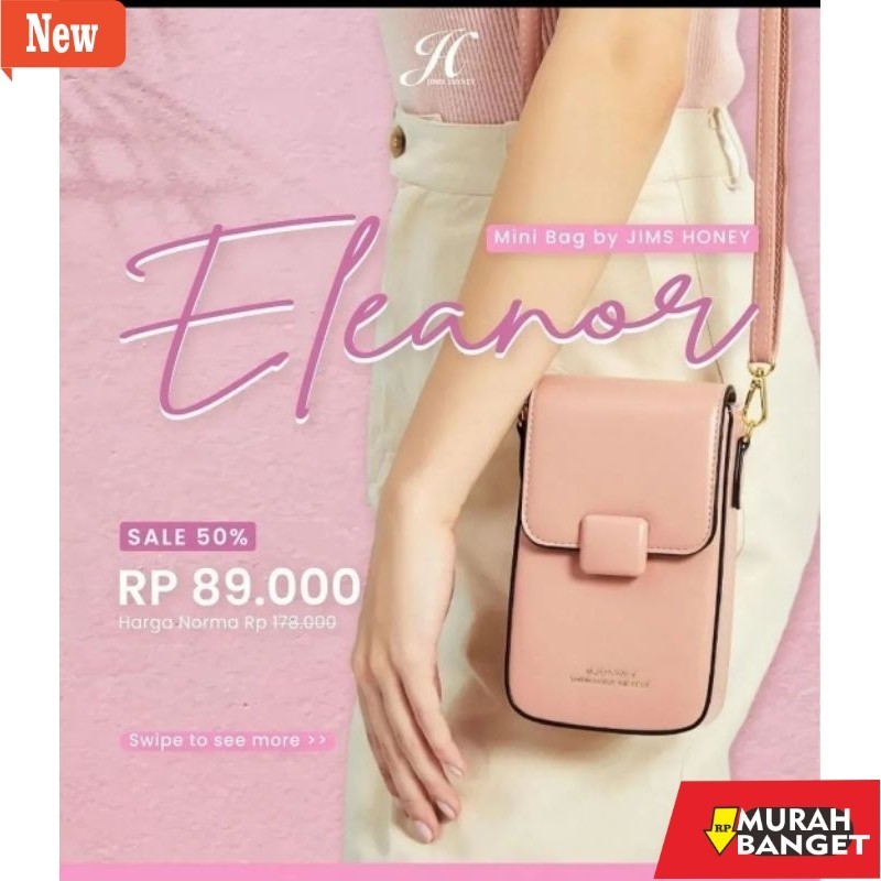 Tas buat lebaran- PROMO MINIBAG WANITA KEKINIAN JIMS HONEY JH ELEANOR MINIBAG SLING BAG TAS DOMPET H