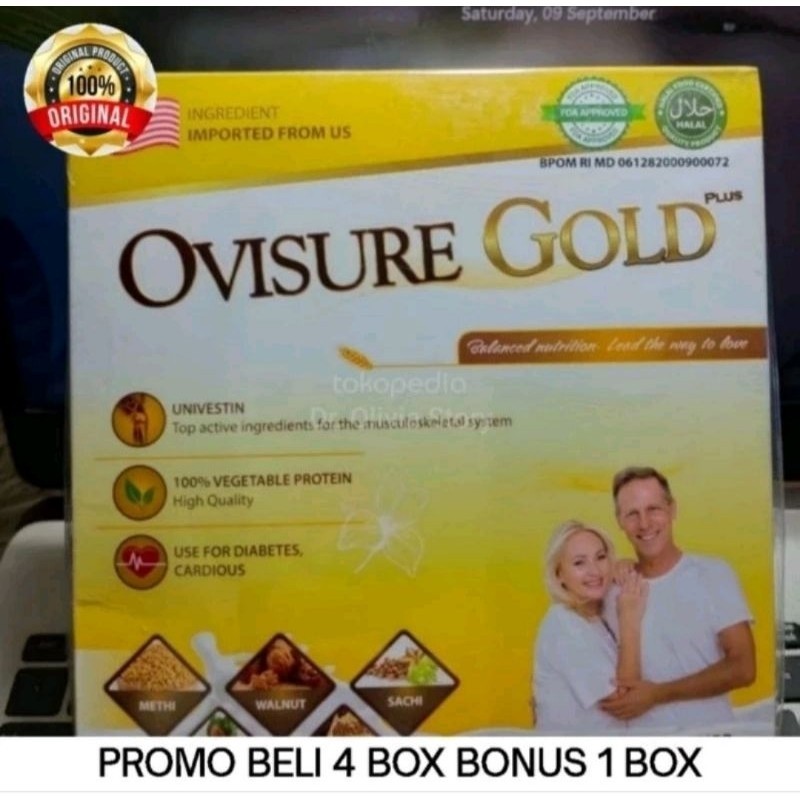 

NEW ASLI Ovisure Gold Milk Asli Susu Vitamin Atasi Tulang Nyeri Sendi Otot BPOM