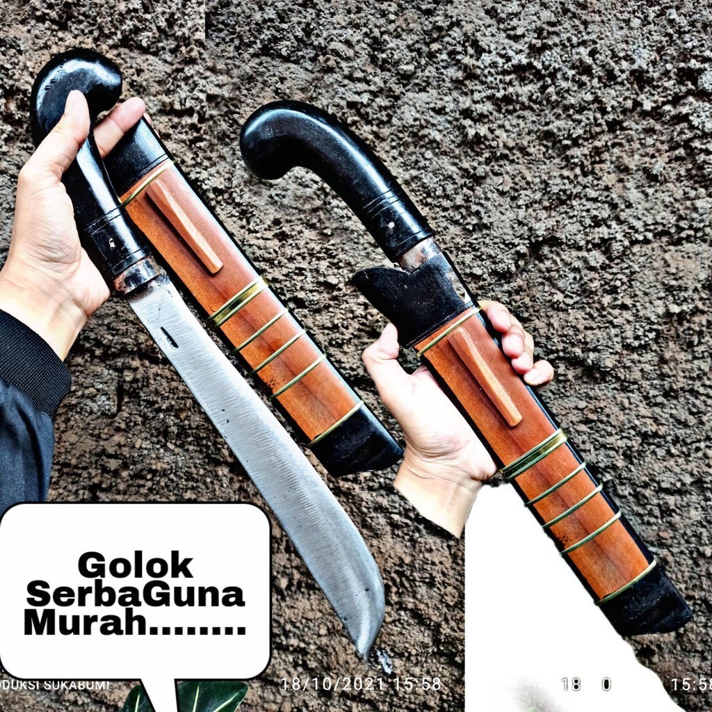 Golok Cibatu Polet Hitam Termurah Baja