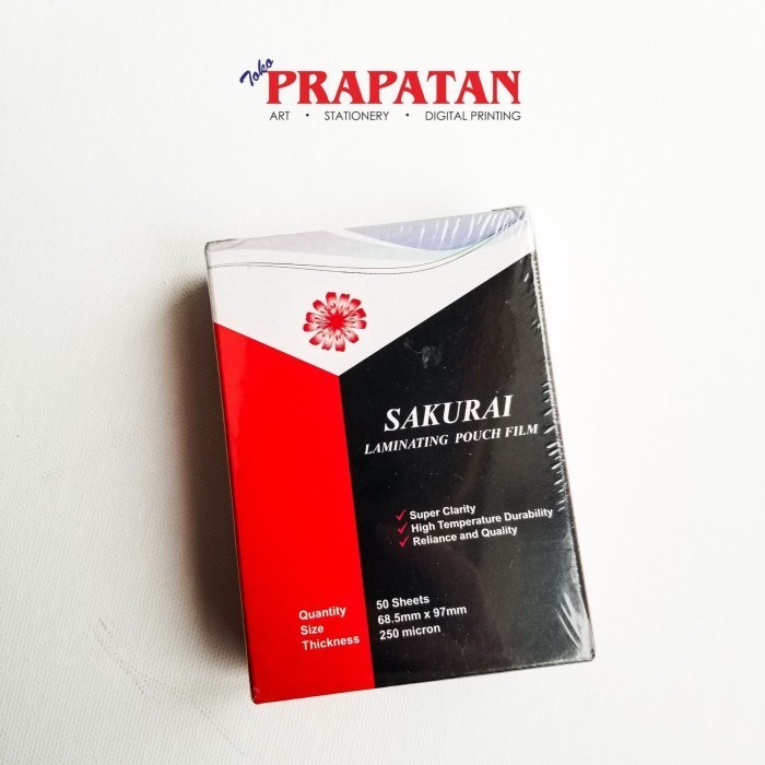 

Sakurai Laminating Pouch Film 68.5mm x 97mm -YY41