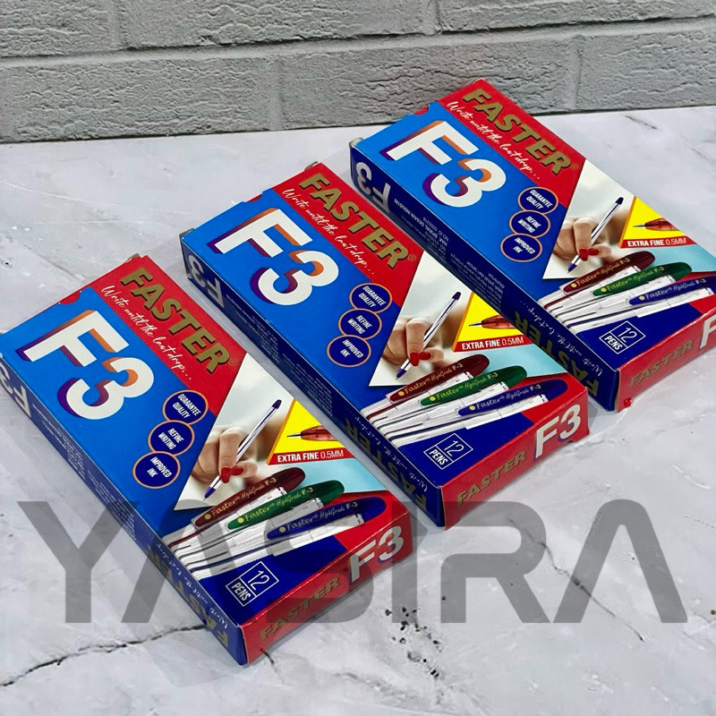 

SELUSIN 12 PCS Pulpen Faster F3 0.5mm