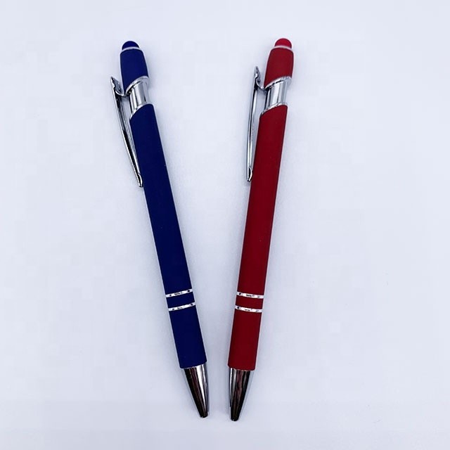 

Promotional Premium Click 3 in 1 Kids Tablet Black Soft Metal Stylus Touch Ballpoint Pen with Stylus