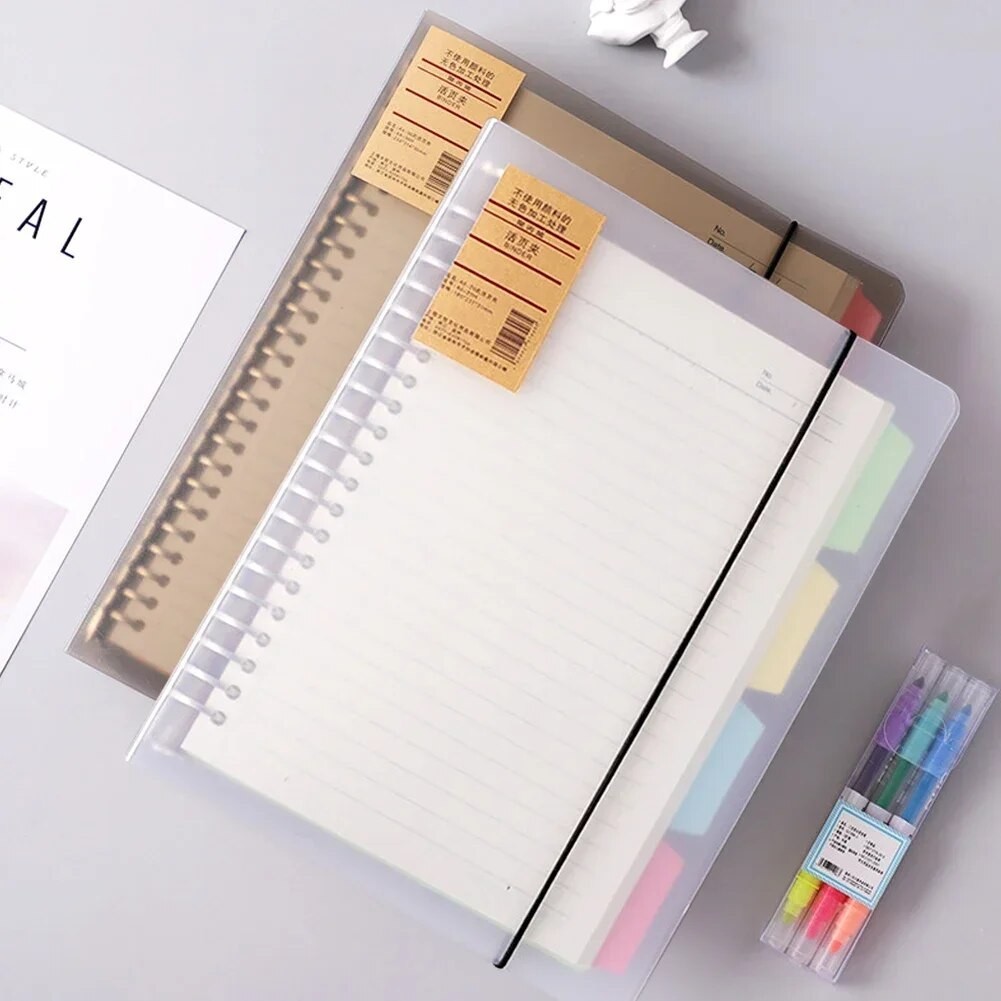 

A5 Loose Leaf Notebook Ring Binder Journals Weekly Planner Paper Refill 60 Sheets for Folder School Stationery Office Supplies
