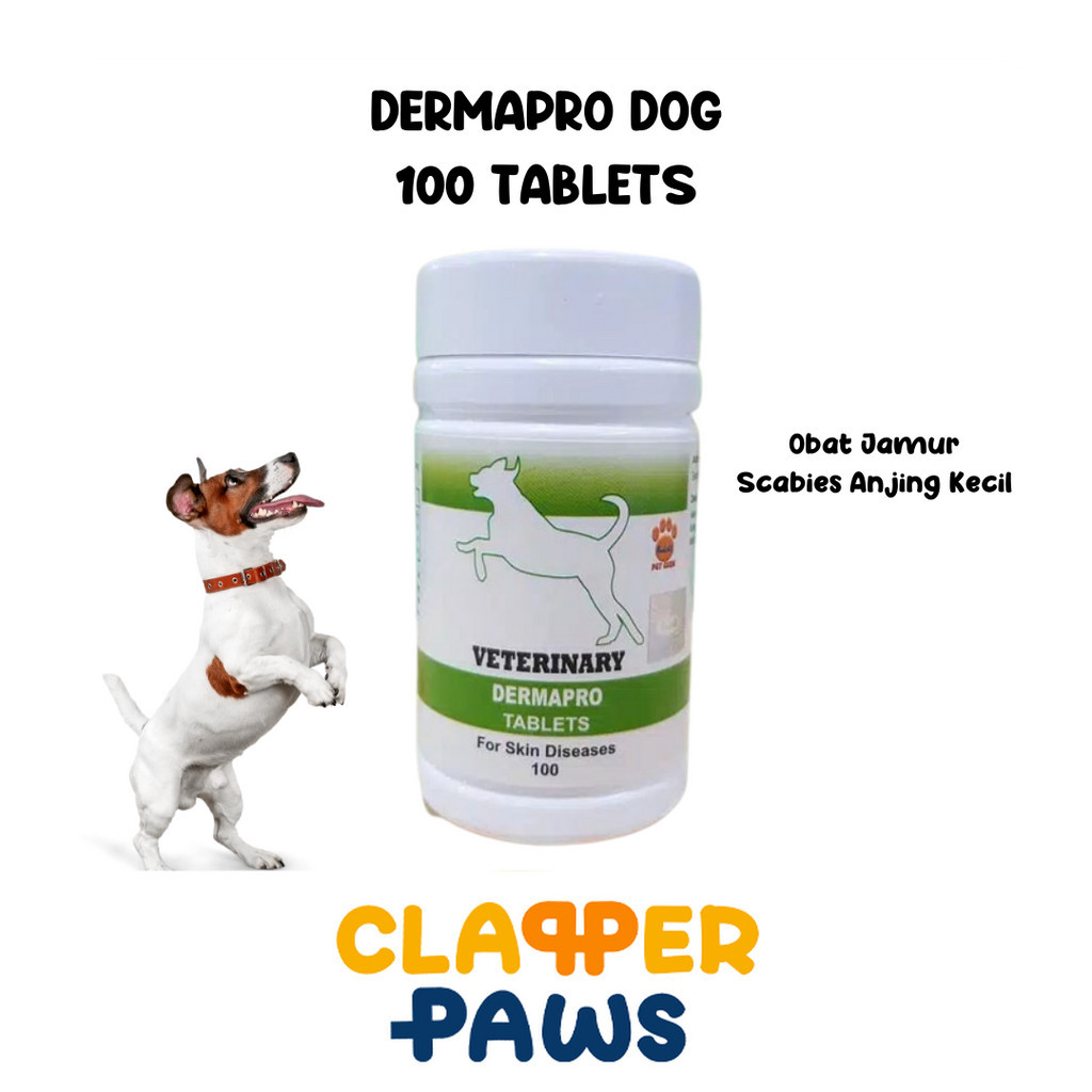 DERMAPRO Dog 100 Tablet Medium Large Obat Jamur Scabies Anjing