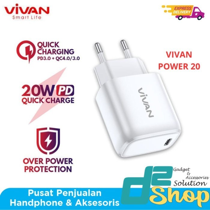 Charger VIVAN Power 20 PD Quick Charger 20w White