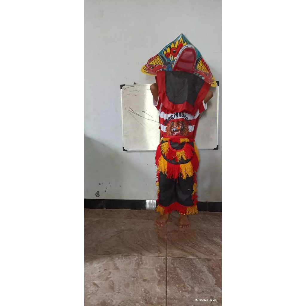 Barongan spon full set, caplokan spon, setelan baju reog Mainan Anak2 Laki2 Jadul Barong Barongan Bu