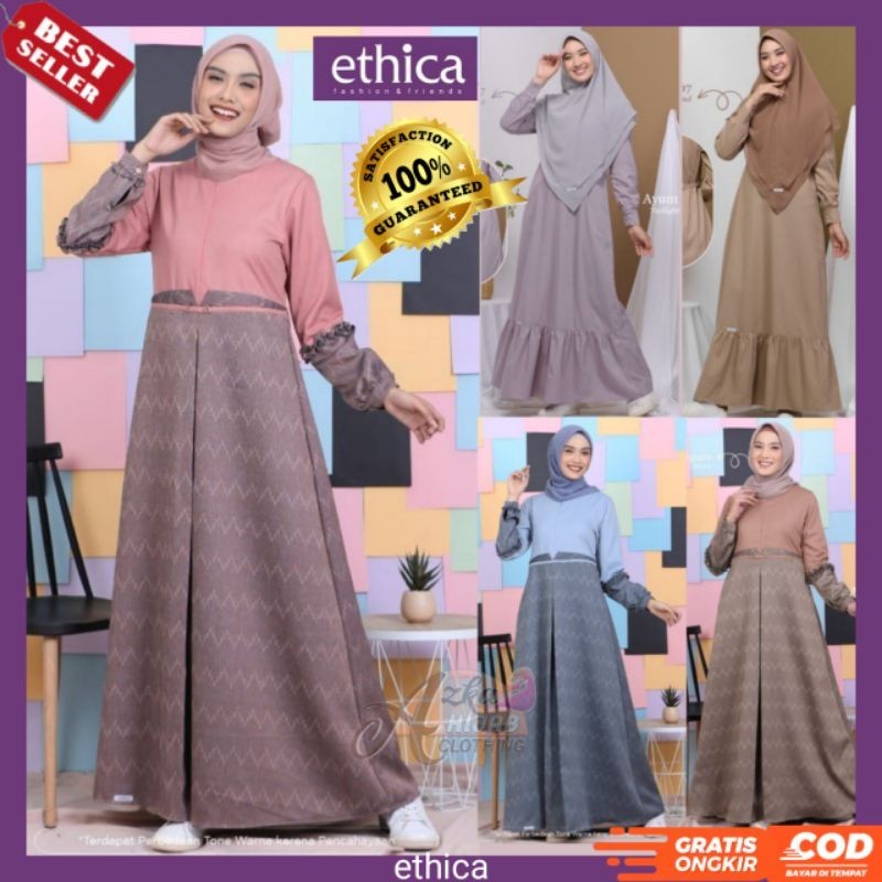 BAJU GAMIS TERBARU 2023 / GAMIS ETHICA AYUMI 263 240 / GAMIS SIMPLE ELEGAN / GAMIS MODERN / DRESS RE