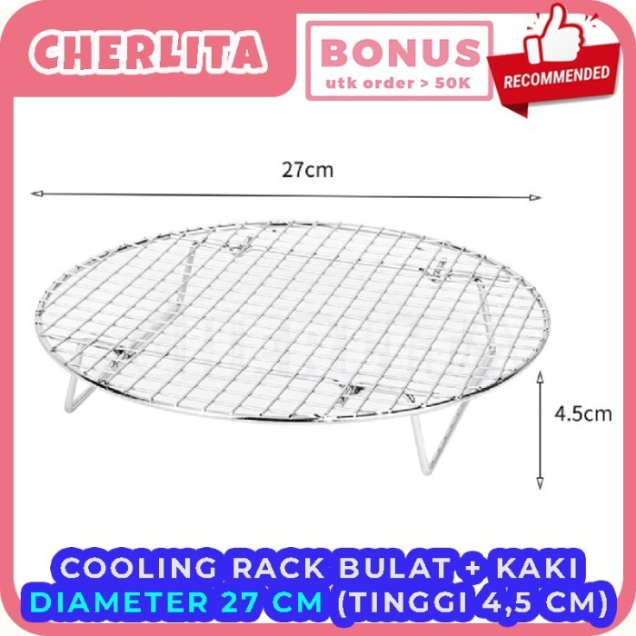 Cooling Rack Bulat Round Rak Pendingin Kue Roti Stainless