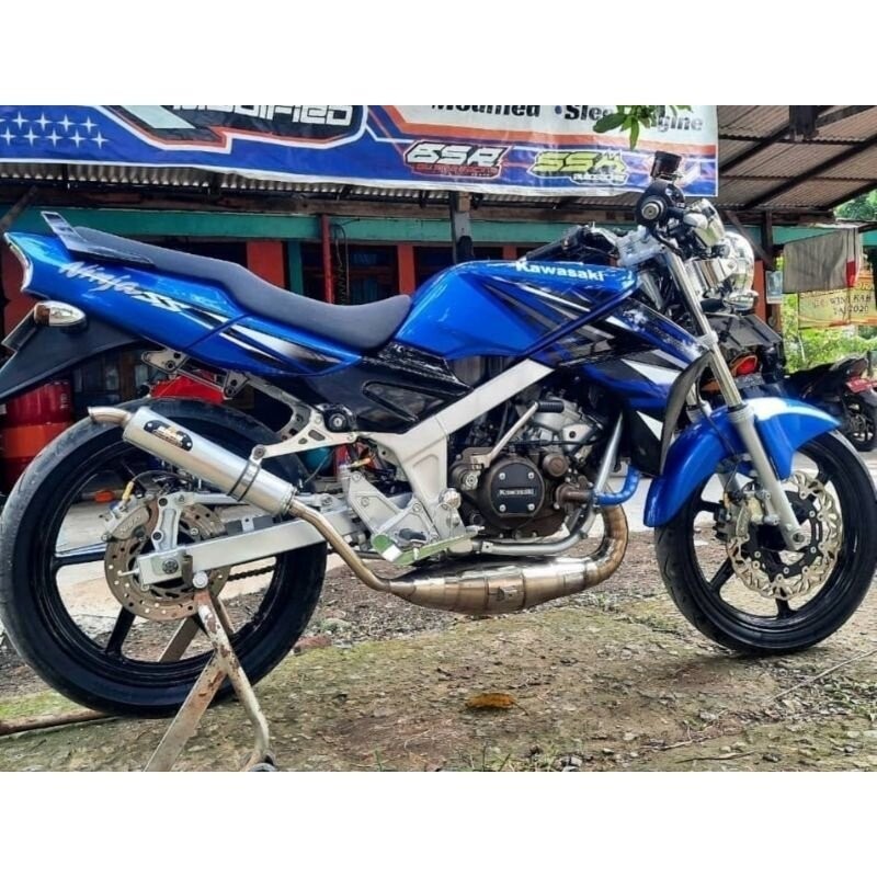 STRIPING STIKER LIST BODI MOTOR STANDAR NINJA SS TAHUN 2013 BIRU NINJA SS 2013 BIRU