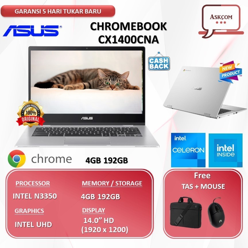 Laptop Asus ChromeBook CX1400CNA N3350 4GB 192GB 14.0 HD