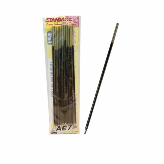 

Isi Ballpoint / Refill Standard AE7 0.5 isi 12 Pcs - Tinta Hitam