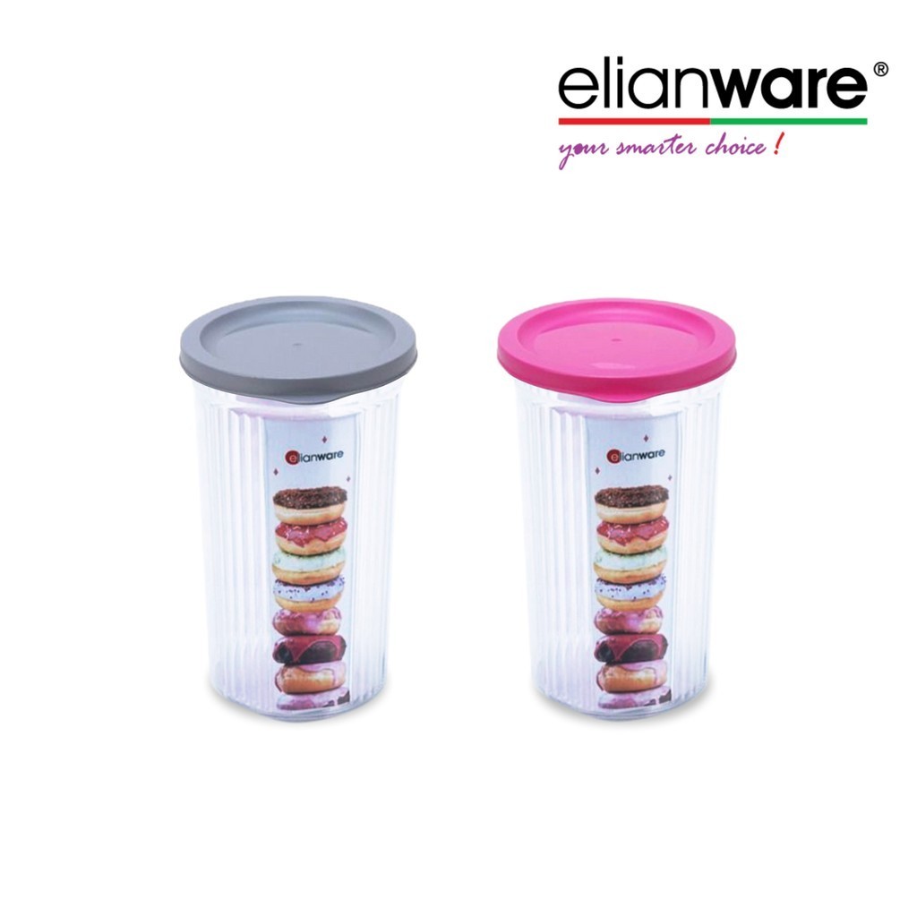 Elianware Airtight Round Container / Toples Wadah Penyimpanan Makanan Serba Guna BPA Free, E-1897 E-
