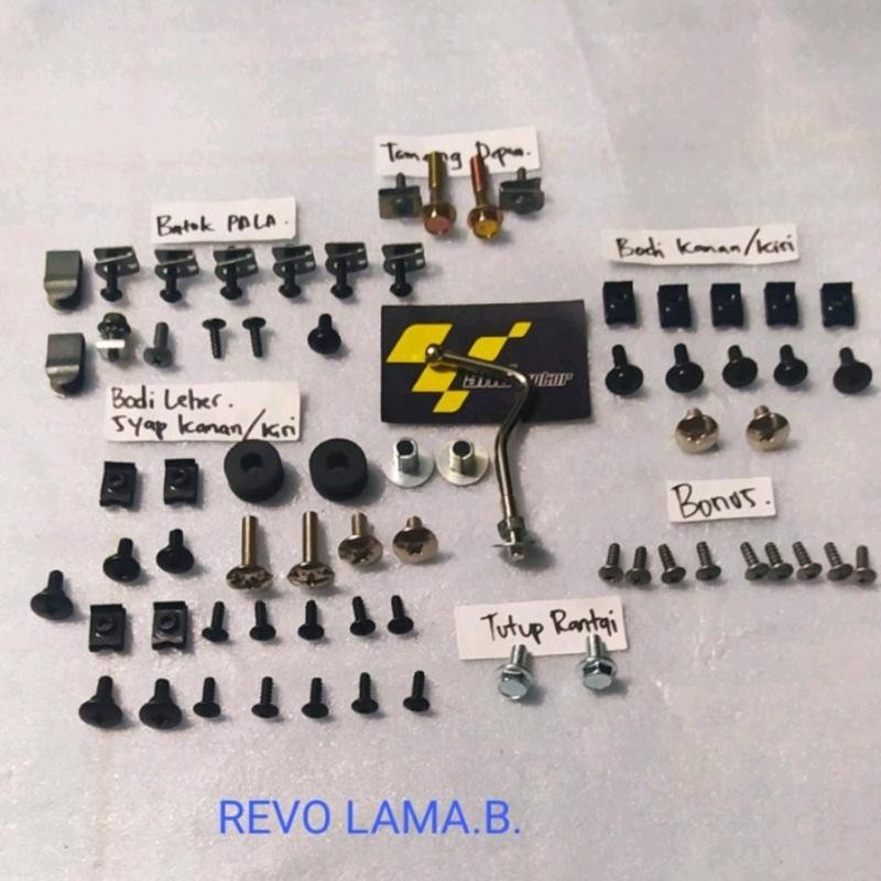 Baut lengkap full body revo lama / baut fullset bodi revo lama 100
